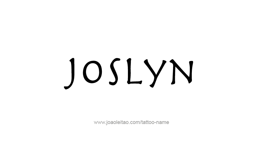 Tattoo Design Name Joslyn   