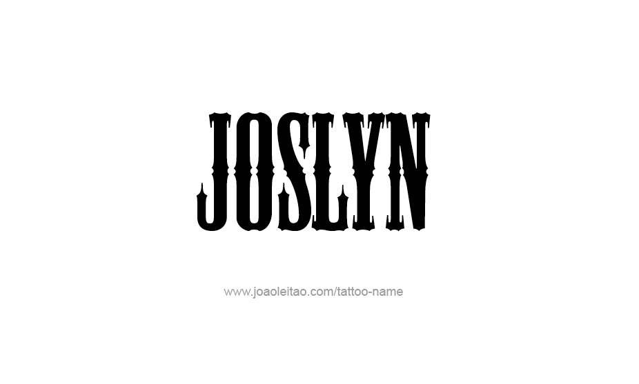 Tattoo Design Name Joslyn   