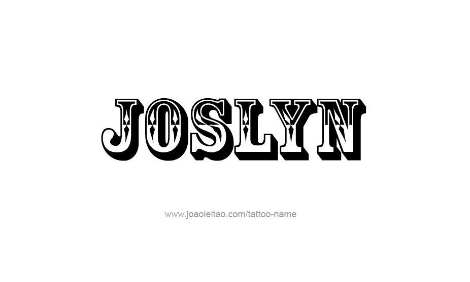 Tattoo Design Name Joslyn   