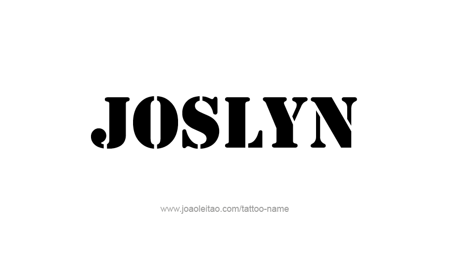 Tattoo Design Name Joslyn   