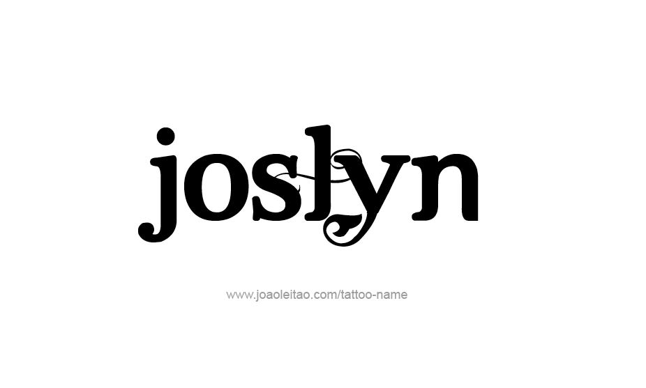 Tattoo Design Name Joslyn   