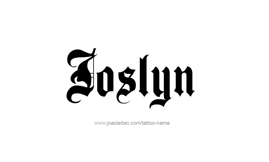 Tattoo Design Name Joslyn   