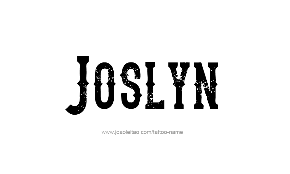 Tattoo Design Name Joslyn   