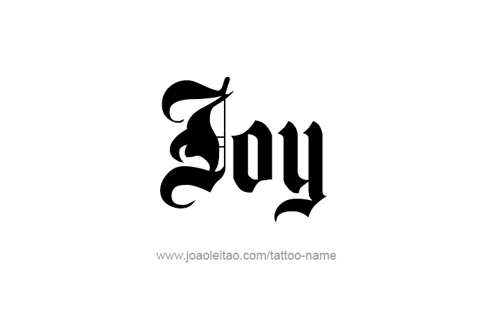 Tattoo Design Name Joy   