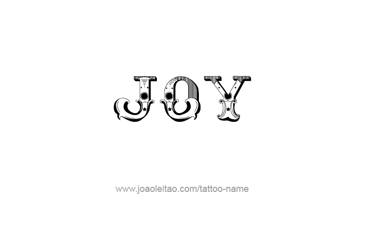 Joy Name Tattoo Designs