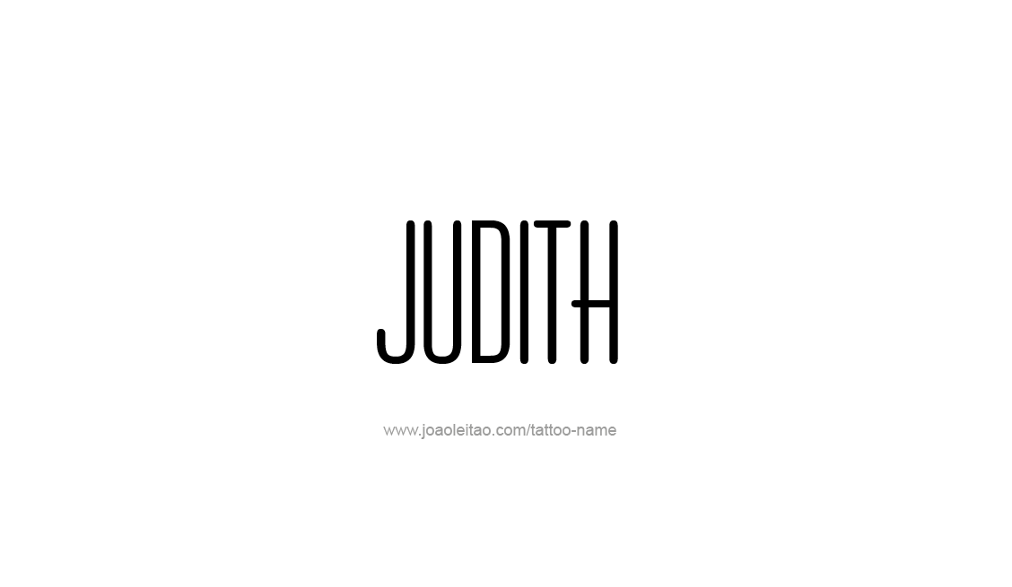 Tattoo Design Name Judith   