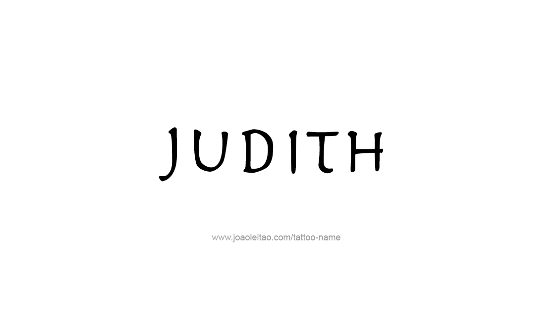 Tattoo Design Name Judith   