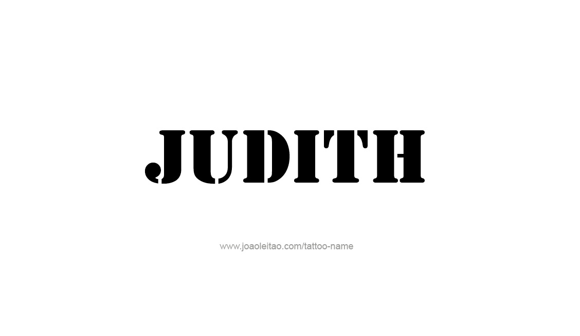 Tattoo Design Name Judith   