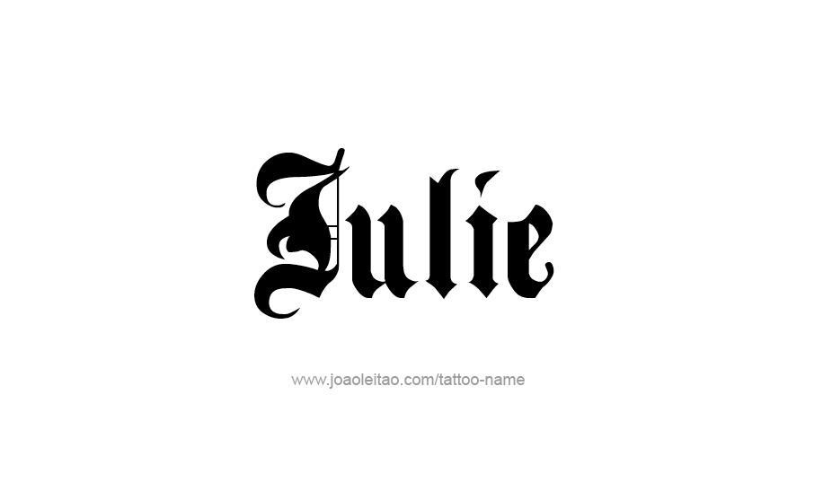 Tattoo Design Name Julie   