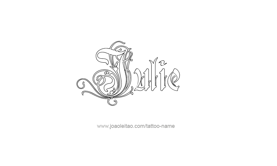 Tattoo Design Name Julie   