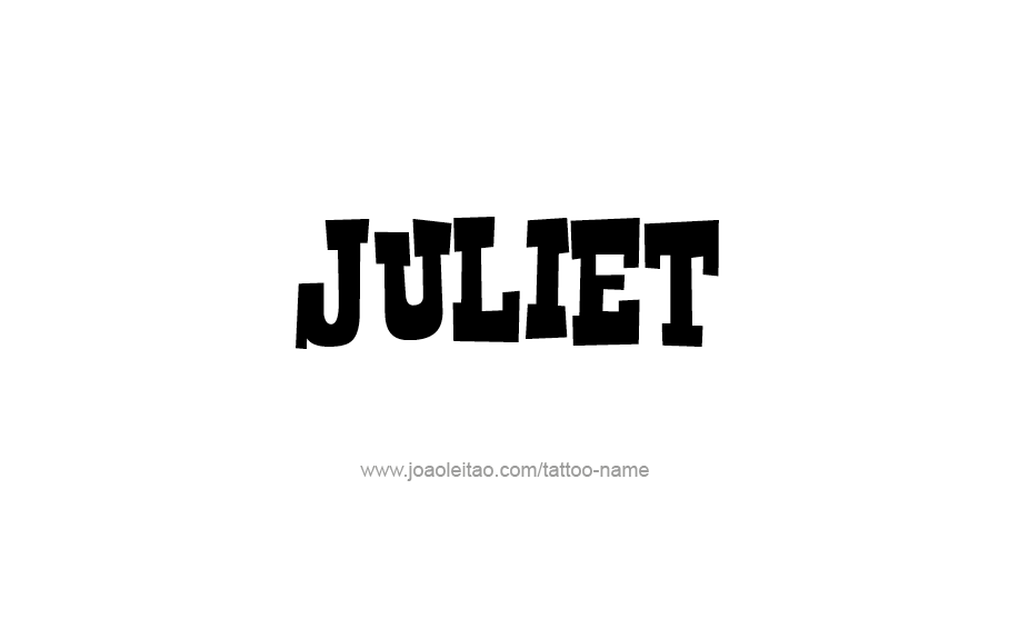 Juliet Name Tattoo Designs