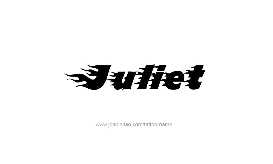 Juliet Name Tattoo Designs