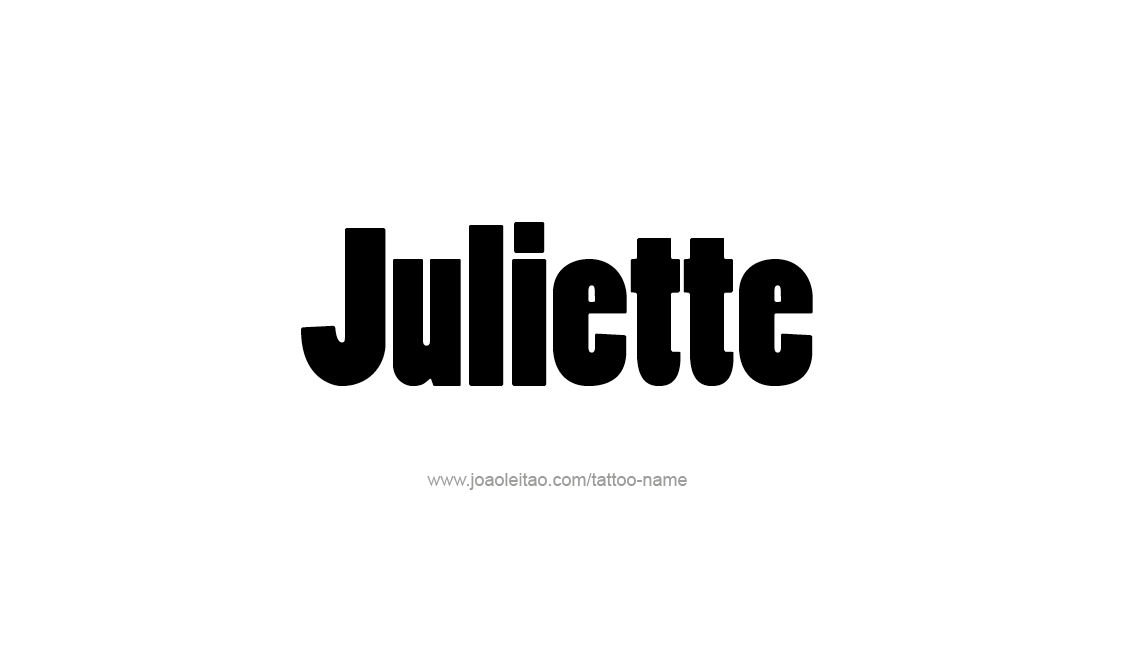 Juliette Name Tattoo Designs