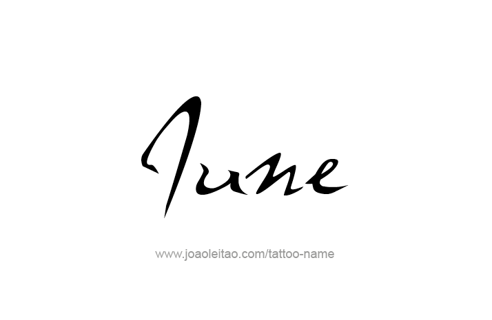 Tattoo Design Name June   