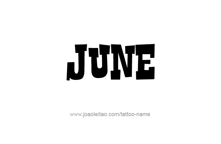 Tattoo Design Name June   