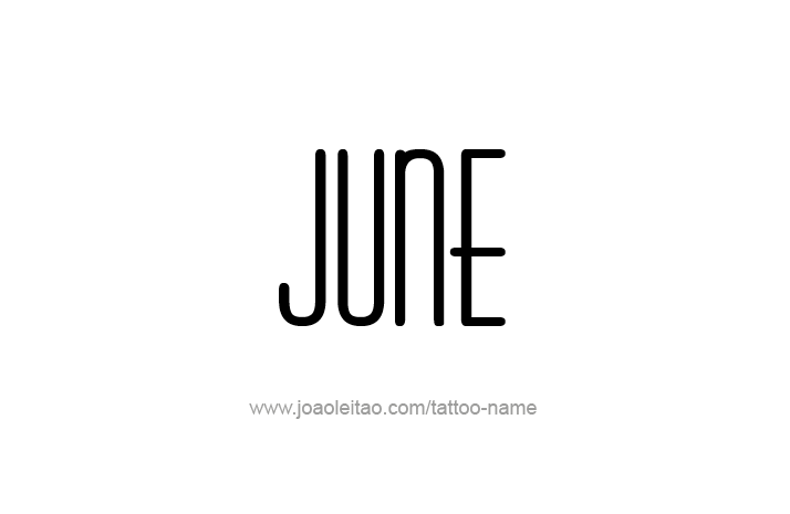 Tattoo Design Name June   