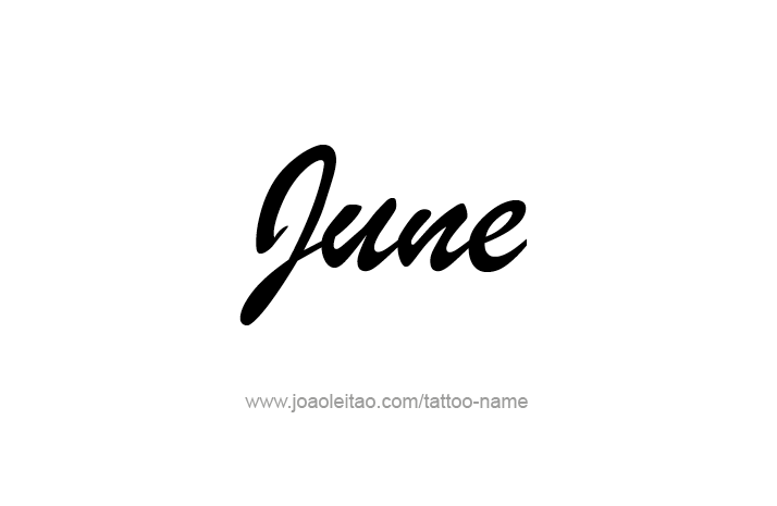 Tattoo Design Name June   