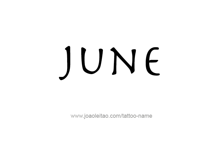 Tattoo Design Name June   