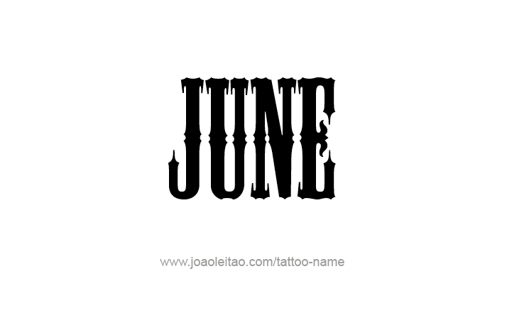 Tattoo Design Name June   