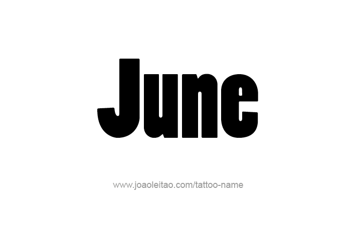 Tattoo Design Name June   