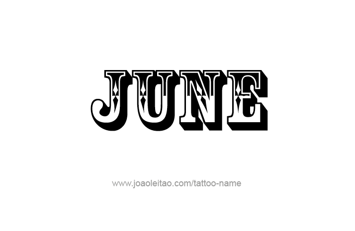 Tattoo Design Name June   