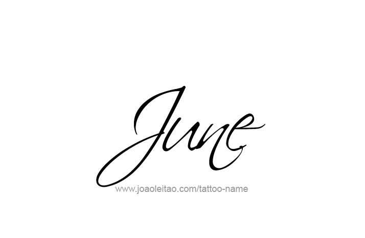 Tattoo Design Name June   