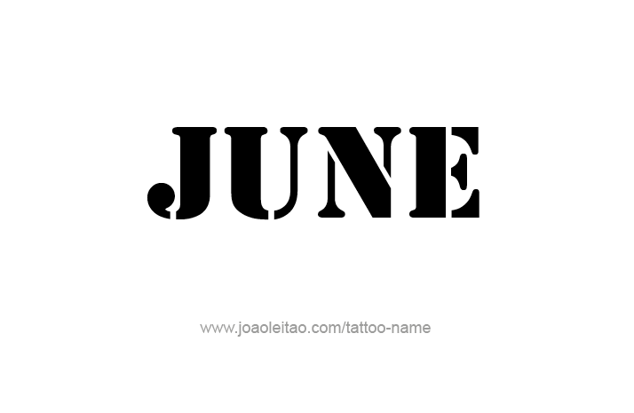 Tattoo Design Name June   