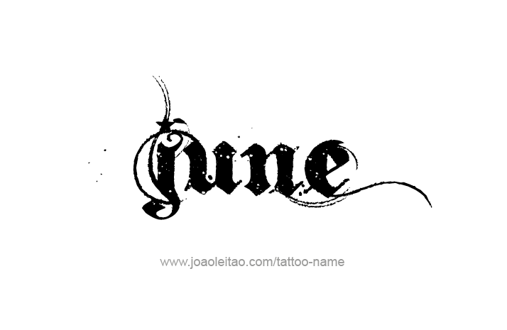 Tattoo Design Name June   