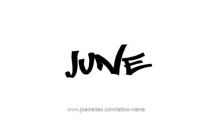 Tattoo Design Name June   