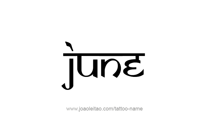 Tattoo Design Name June   