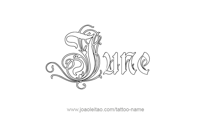 Tattoo Design Name June   