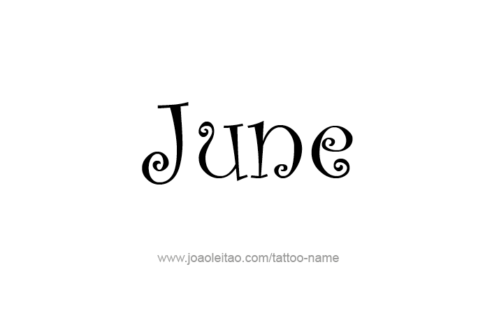 Tattoo Design Name June   