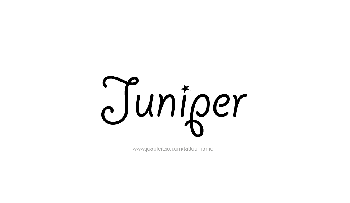 Juniper Name Tattoo Designs