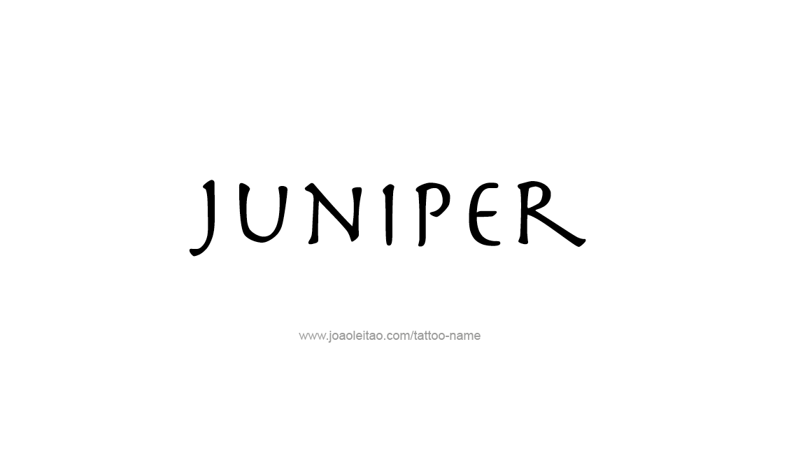 Juniper Name Tattoo Designs