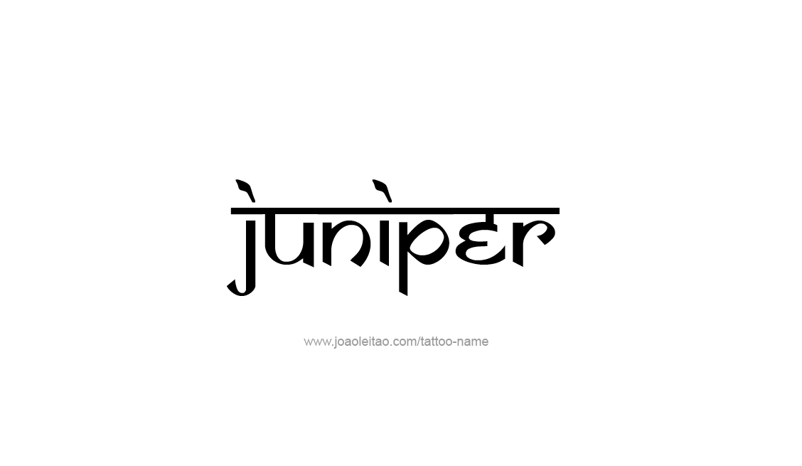 Juniper Name Tattoo Designs