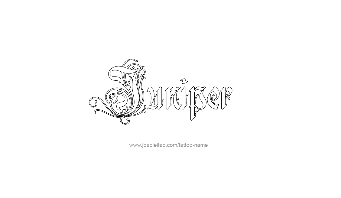 Tattoo Design Name Juniper   