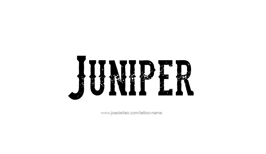 Juniper Name Tattoo Designs