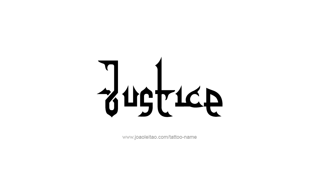 Tattoo Design Name Justice   