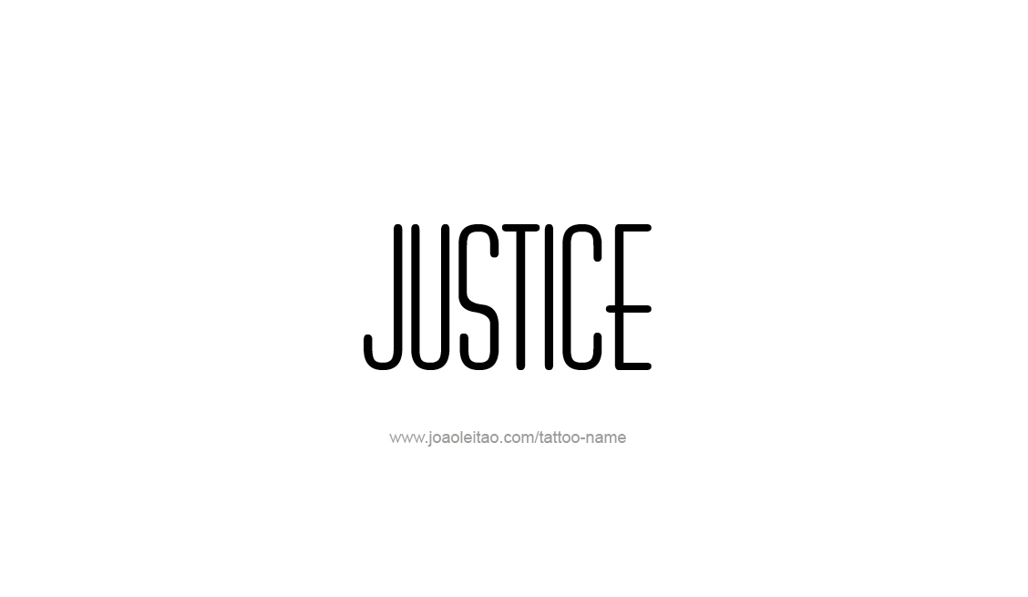 Tattoo Design Name Justice   