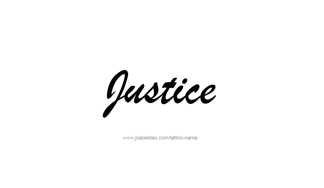 Tattoo Design Name Justice   