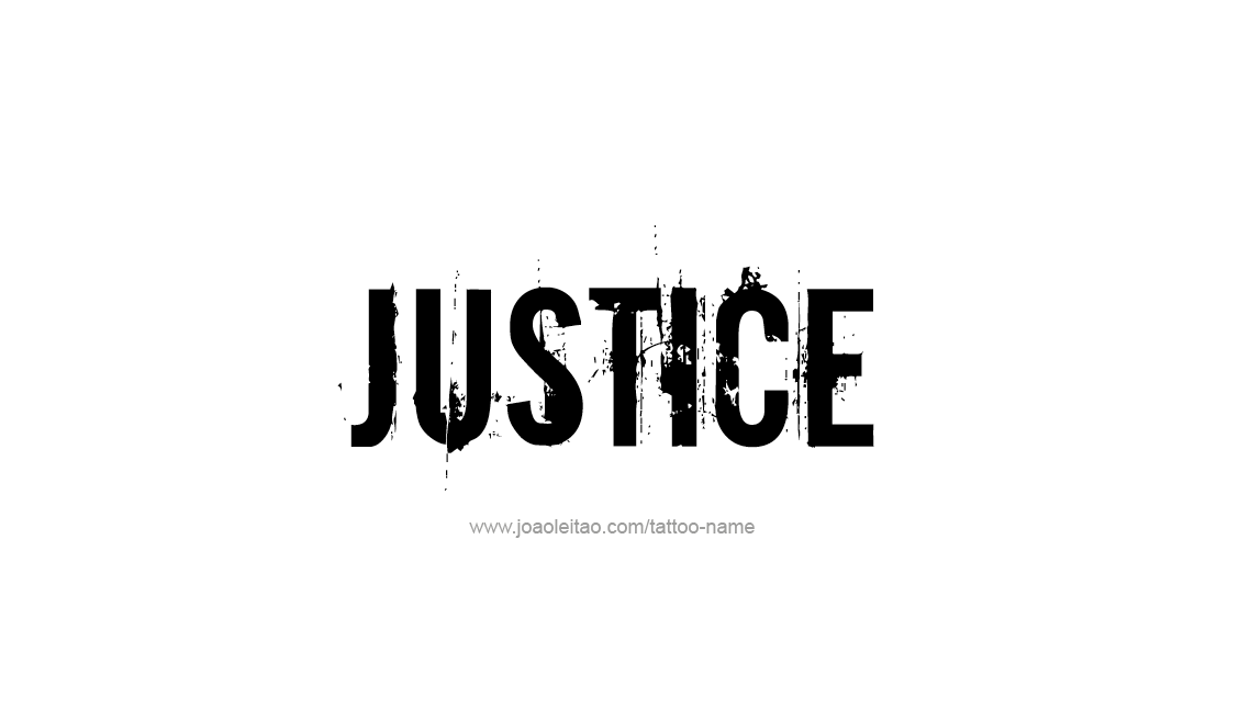 Tattoo Design Name Justice   