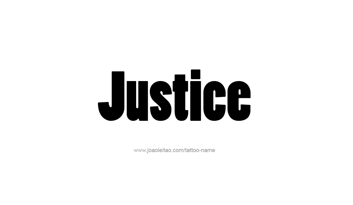 Tattoo Design Name Justice   