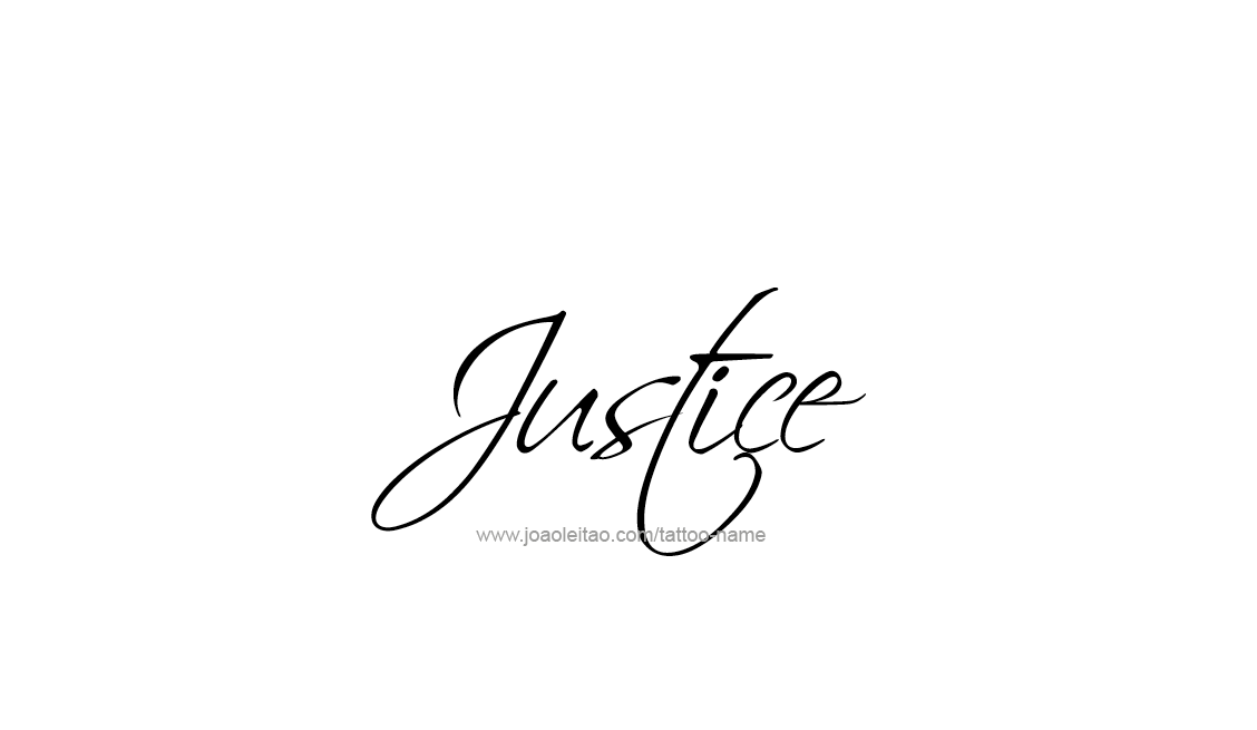 Tattoo Design Name Justice   