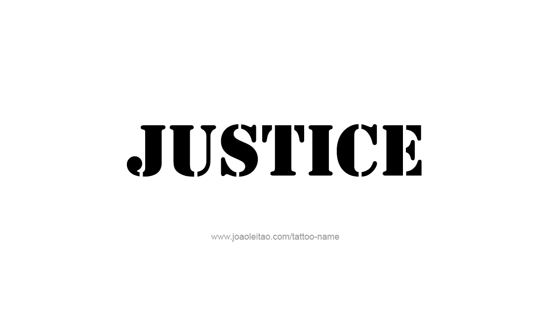 Tattoo Design Name Justice   