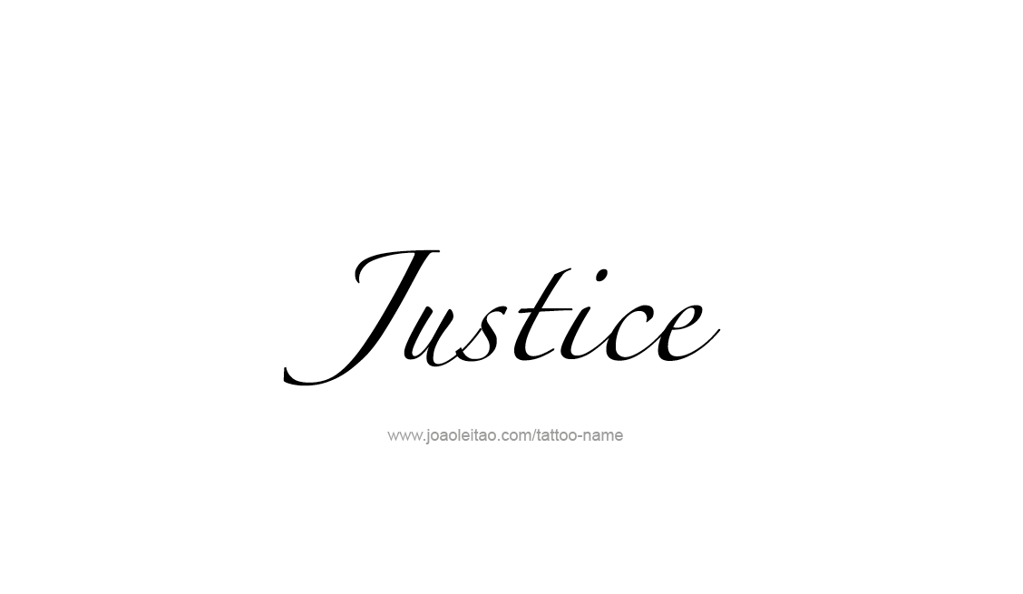 Tattoo Design Name Justice   