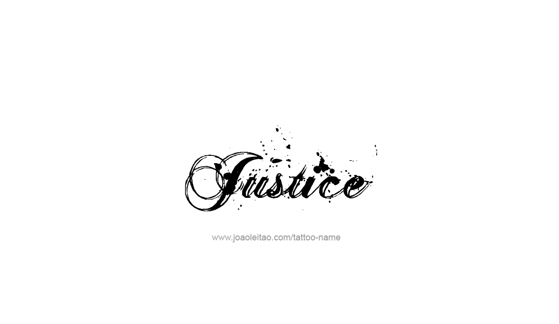 Tattoo Design Name Justice   