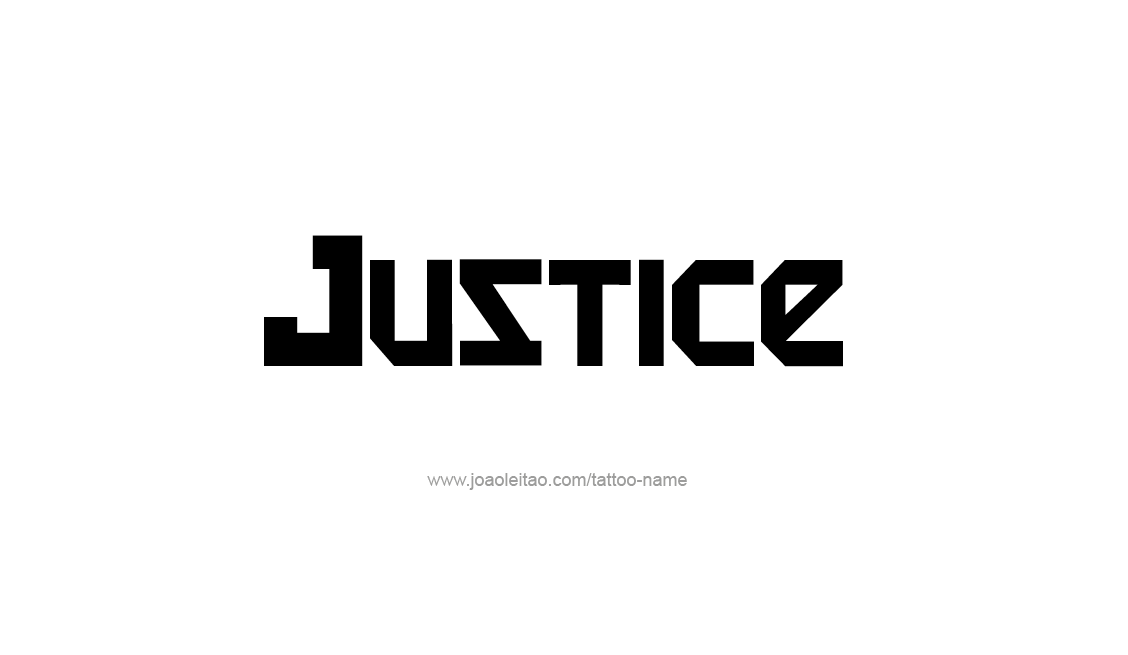 Tattoo Design Name Justice   