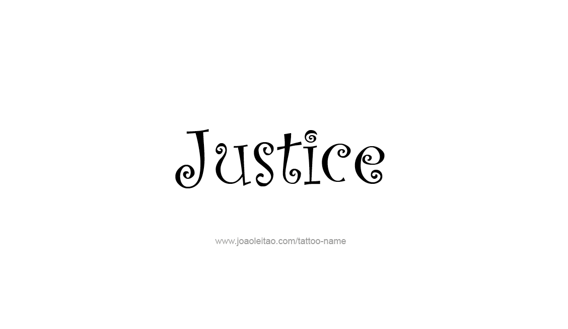 Tattoo Design Name Justice   