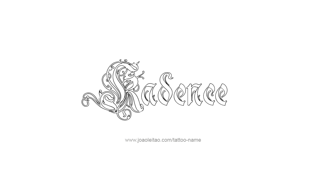 Tattoo Design Name Kadence   