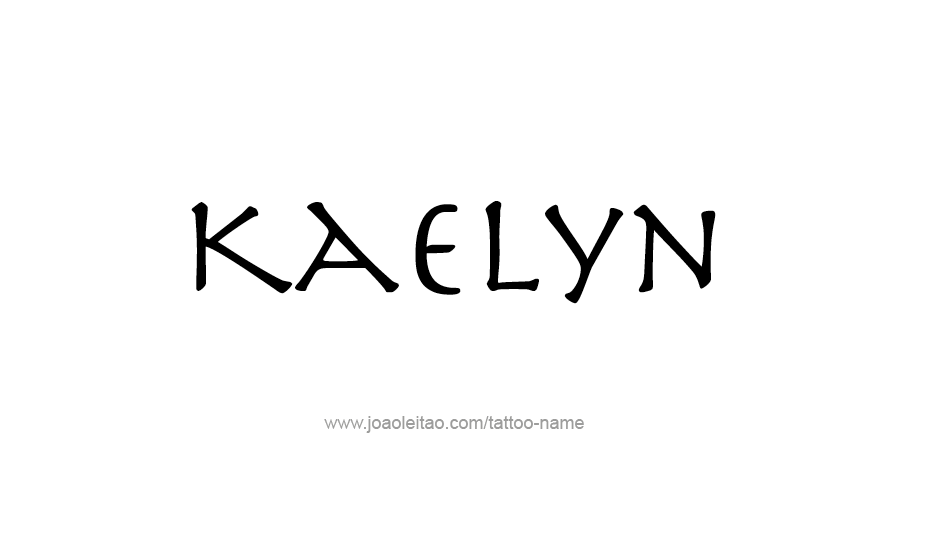 Tattoo Design Name Kaelyn   